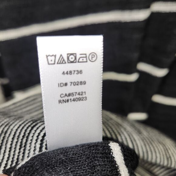LOFT Womens Sweater Black & White Striped LS Cold Shoulder Preppy NWT Size:S - Picture 7 of 7
